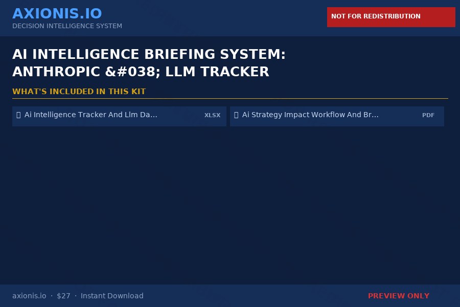 Preview 1 of AI Intelligence Briefing System: Anthropic & LLM Tracker