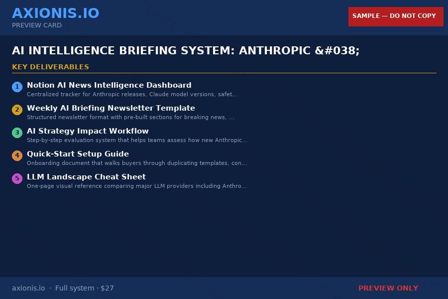 Preview 2 of AI Intelligence Briefing System: Anthropic & LLM Tracker