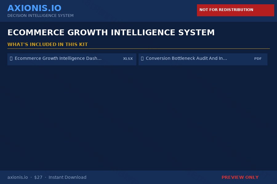 Preview 1 of Ecommerce Growth Intelligence System