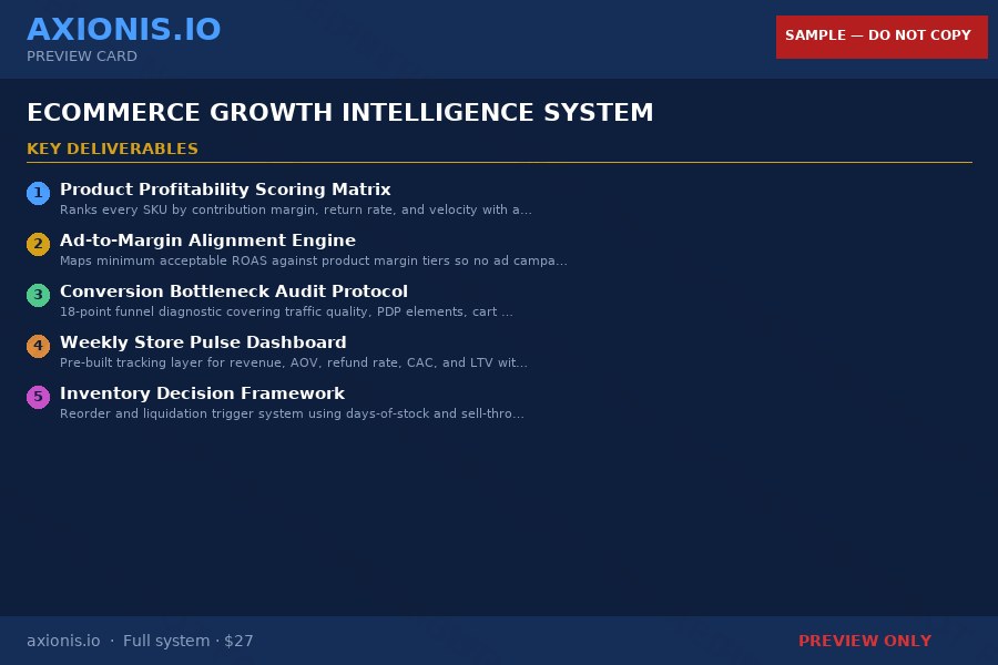 Preview 2 of Ecommerce Growth Intelligence System