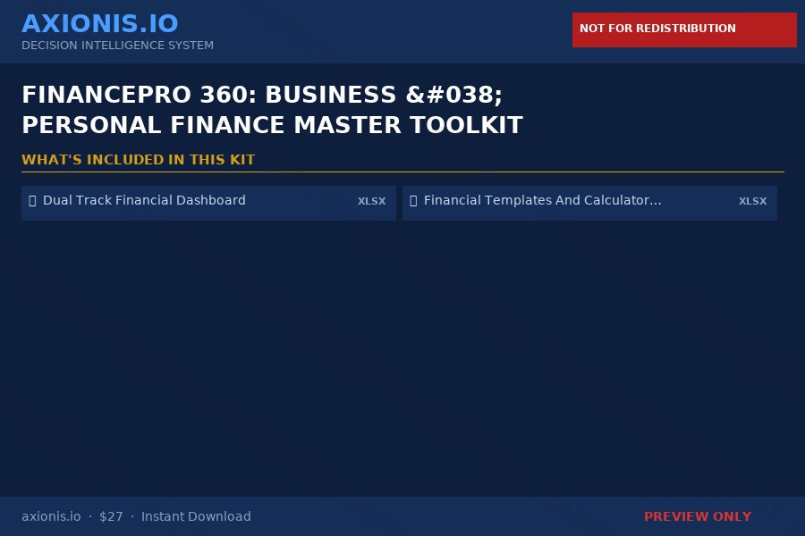 Preview 1 of FinancePro 360: Business & Personal Finance Master Toolkit