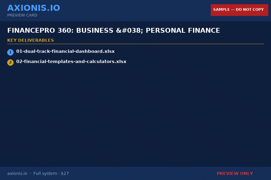 Preview 2 of FinancePro 360: Business & Personal Finance Master Toolkit