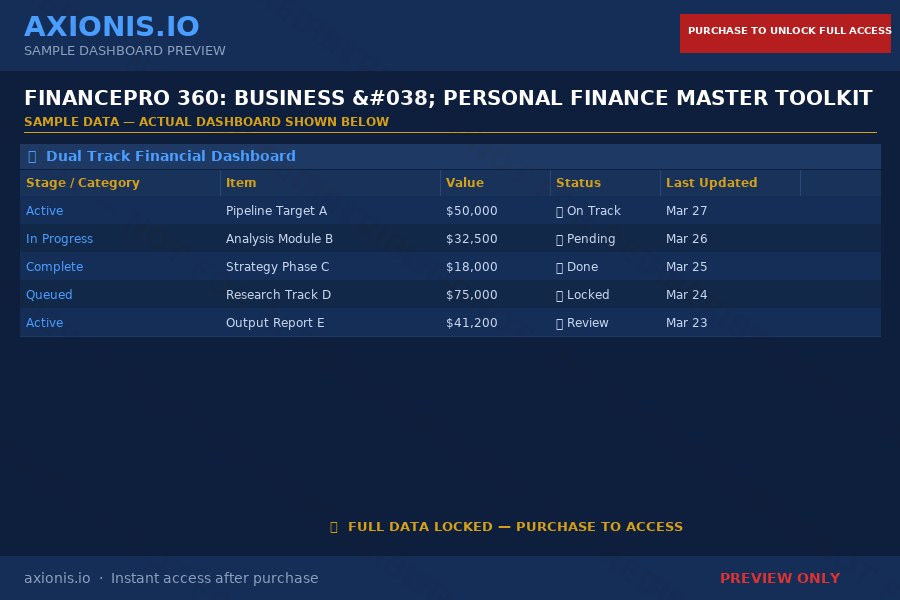 Preview 3 of FinancePro 360: Business & Personal Finance Master Toolkit