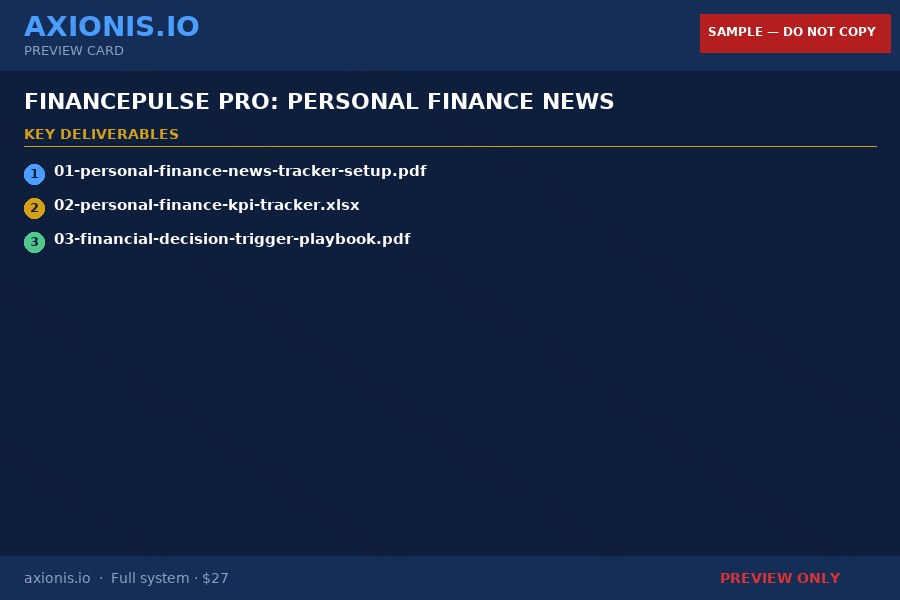 Preview 2 of FinancePulse Pro: Personal Finance News Intelligence Dashboard & Toolkit