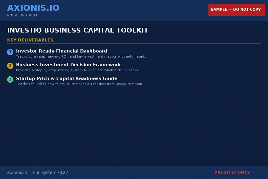 Preview 2 of InvestIQ Business Capital Toolkit