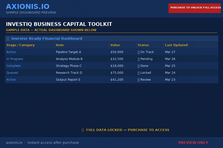 Preview 3 of InvestIQ Business Capital Toolkit