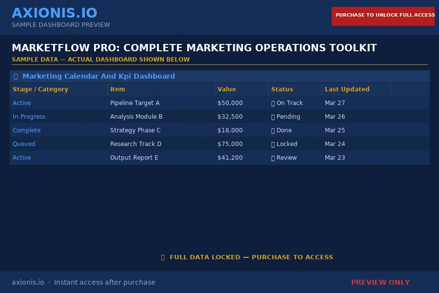 Preview 3 of MarketFlow Pro: Complete Marketing Operations Toolkit