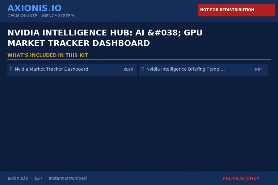 Preview 1 of NVIDIA Intelligence Hub: AI & GPU Market Tracker Dashboard