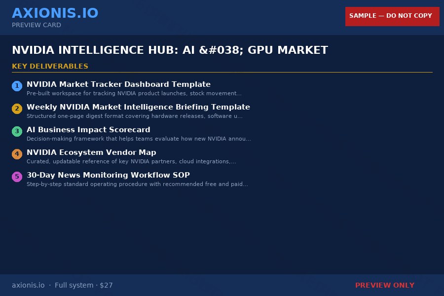 Preview 2 of NVIDIA Intelligence Hub: AI & GPU Market Tracker Dashboard
