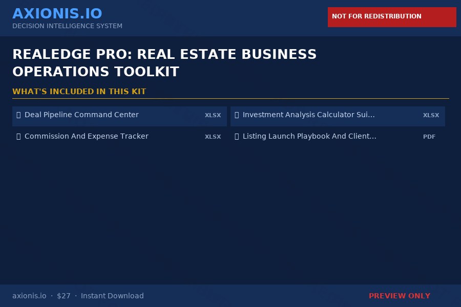 Preview 1 of RealEdge Pro: Real Estate Business Operations Toolkit