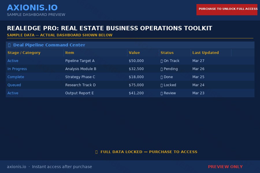 Preview 3 of RealEdge Pro: Real Estate Business Operations Toolkit