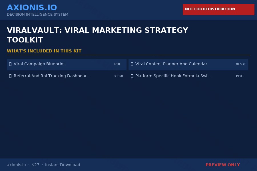 Preview 1 of ViralVault: Viral Marketing Strategy Toolkit