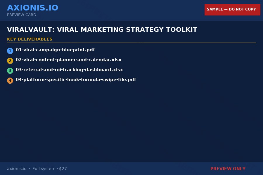 Preview 2 of ViralVault: Viral Marketing Strategy Toolkit