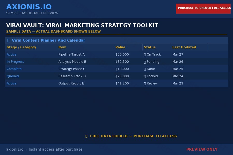 Preview 3 of ViralVault: Viral Marketing Strategy Toolkit