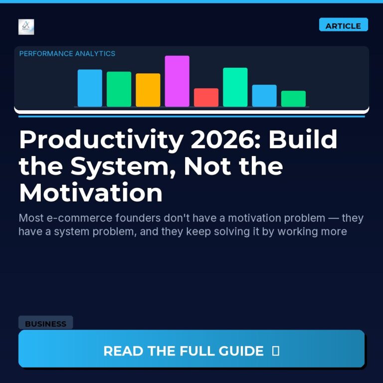 Productivity 2026: Build the System, Not the Motivation