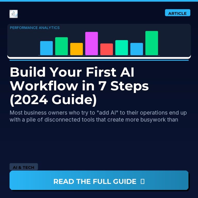 Build Your First AI Workflow in 7 Steps (2024 Guide)