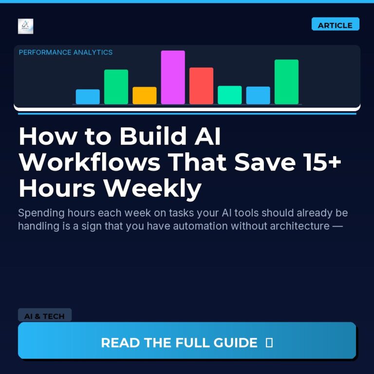 How to Build AI Workflows That Save 15+ Hours Weekly