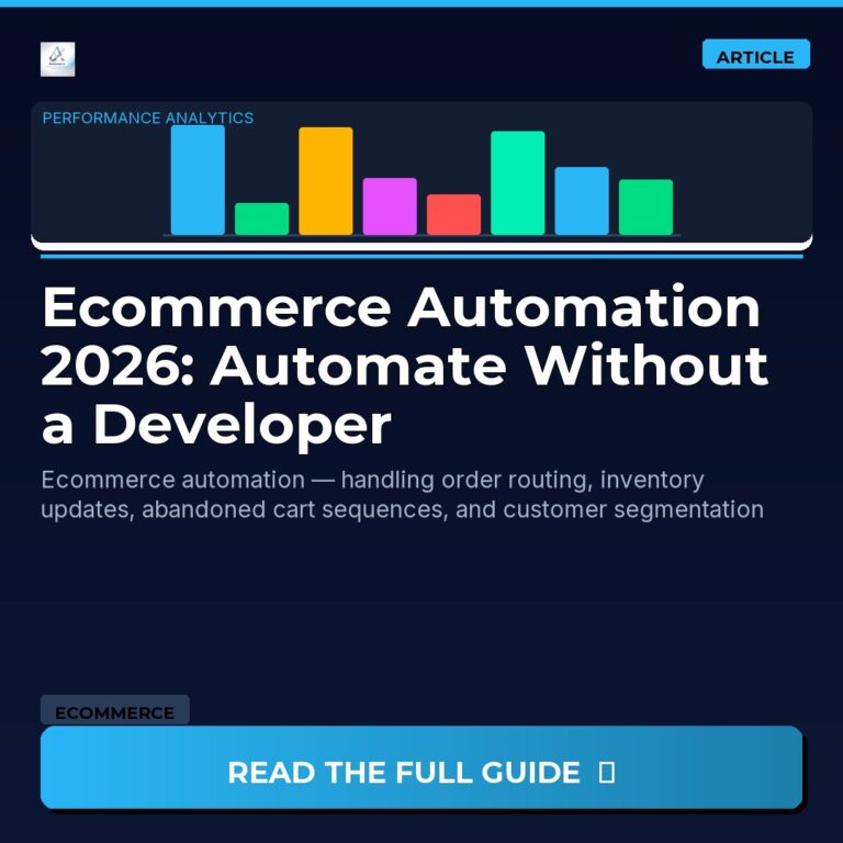 Ecommerce Automation 2026: Automate Without a Developer