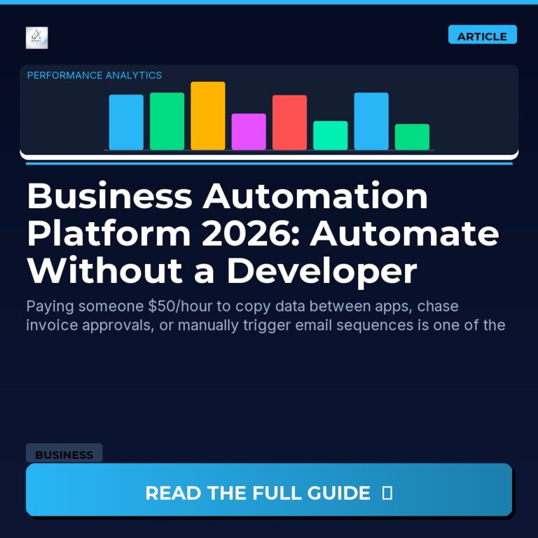 Business Automation Platform 2026: Automate Without a Developer