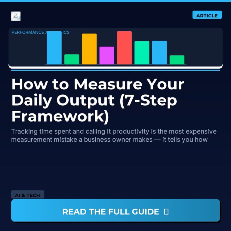 How to Measure Your Daily Output (7-Step Framework)
