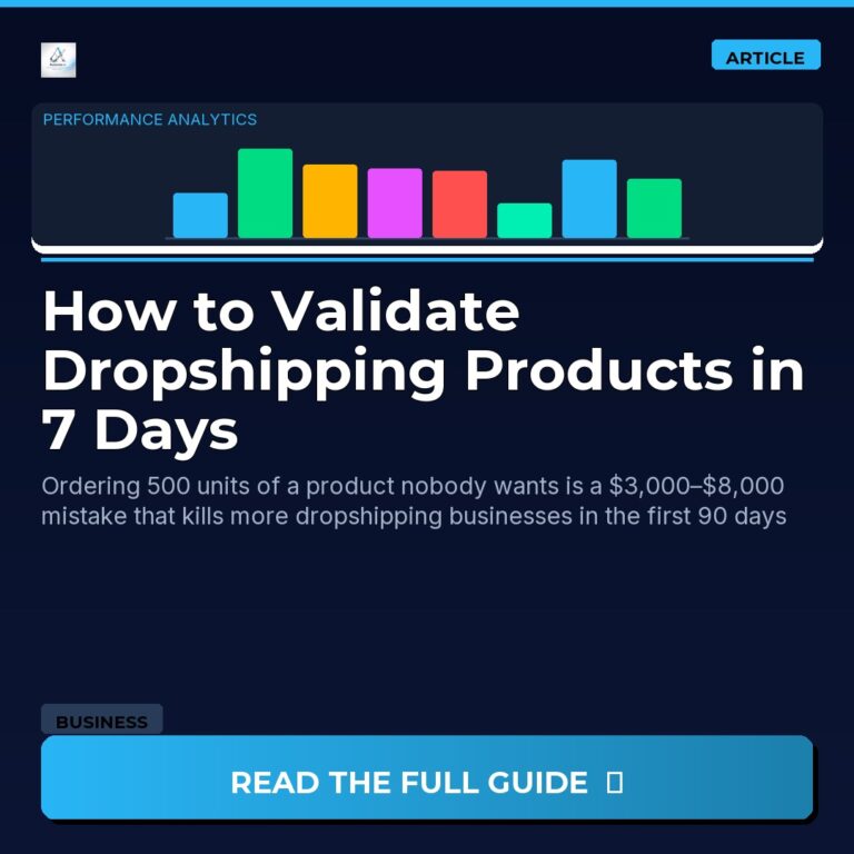 How to Validate Dropshipping Products in 7 Days