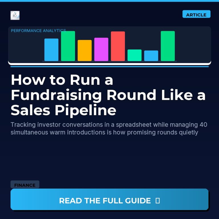 How to Run a Fundraising Round Like a Sales Pipeline