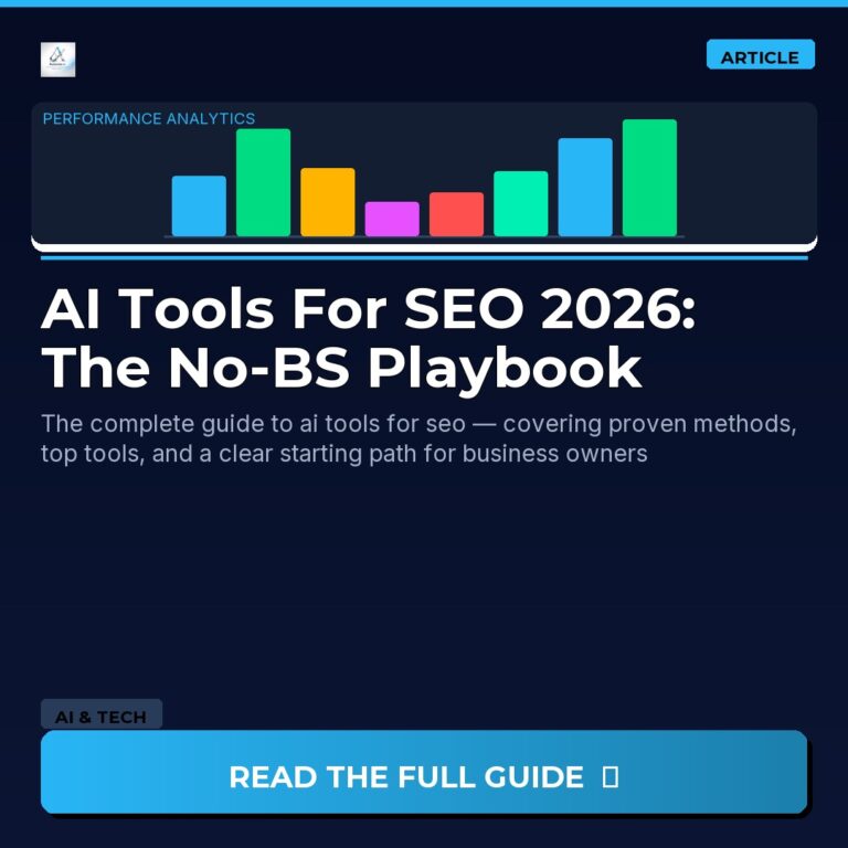AI Tools For SEO 2026: The No-BS Playbook